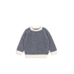 NEW KONGES SLØJD kids' berle knit sweater in blue/butter